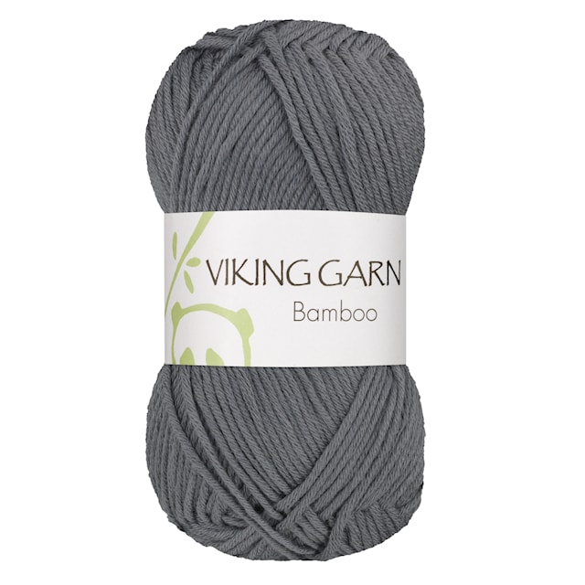 Bamboo Garn Bomullsmix 50 g Grå 615 Viking Garn