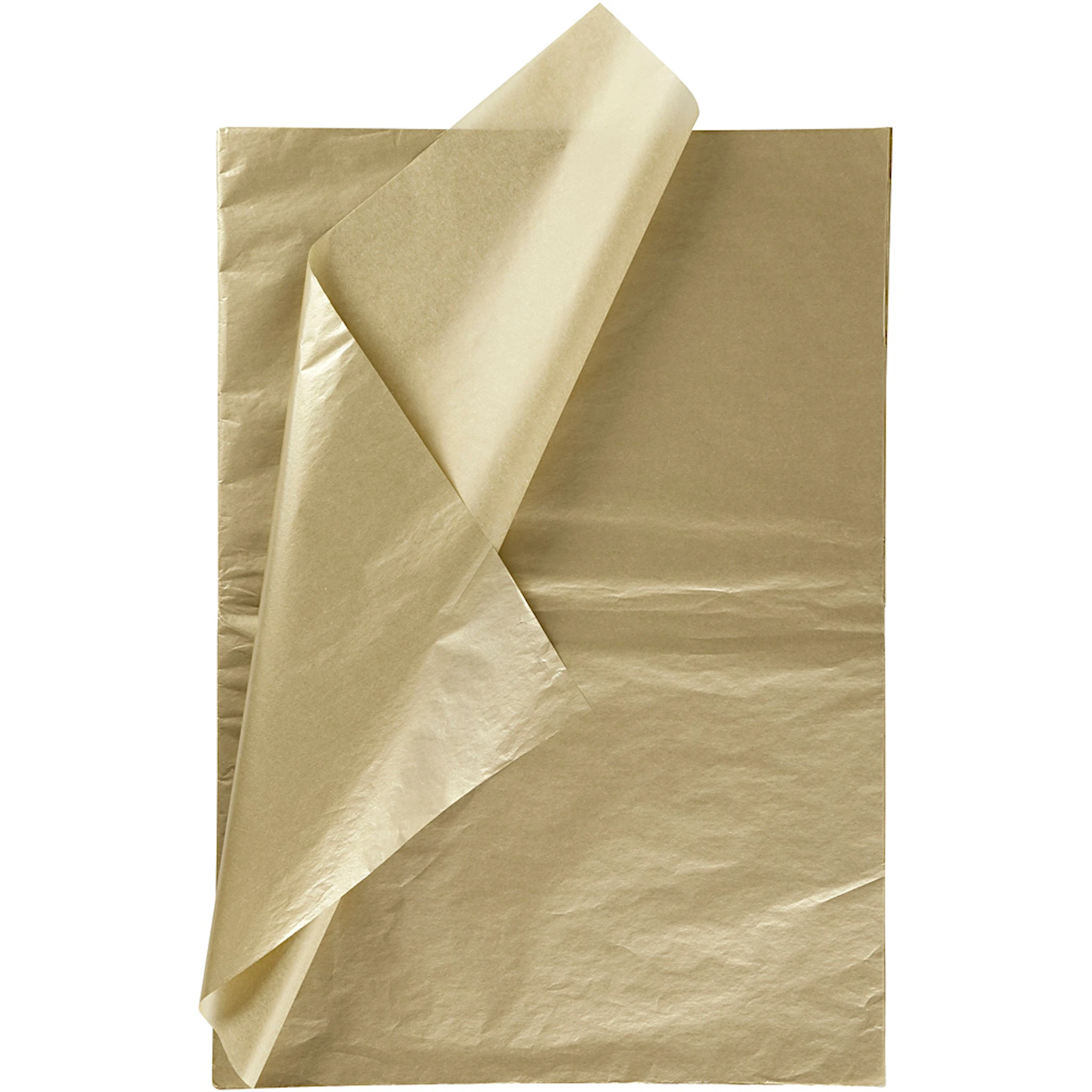 Produktbilde for Silkepapir, ark 50x70 cm, 17 g, gull, 6 ark/ 1 pk.