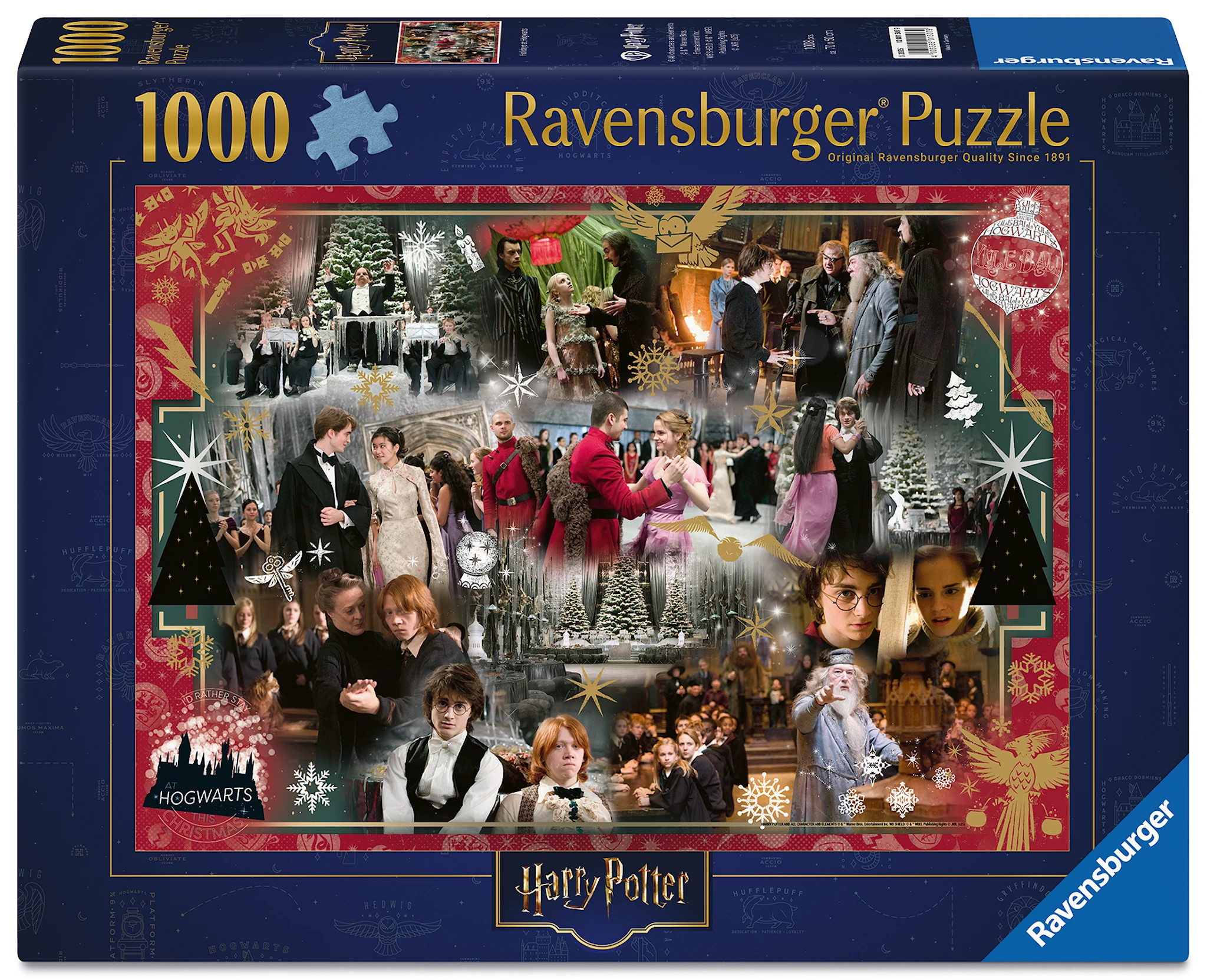 Produktbild för Holidays at Hogwarts Pussel 1000 Bitar, Ravensburger