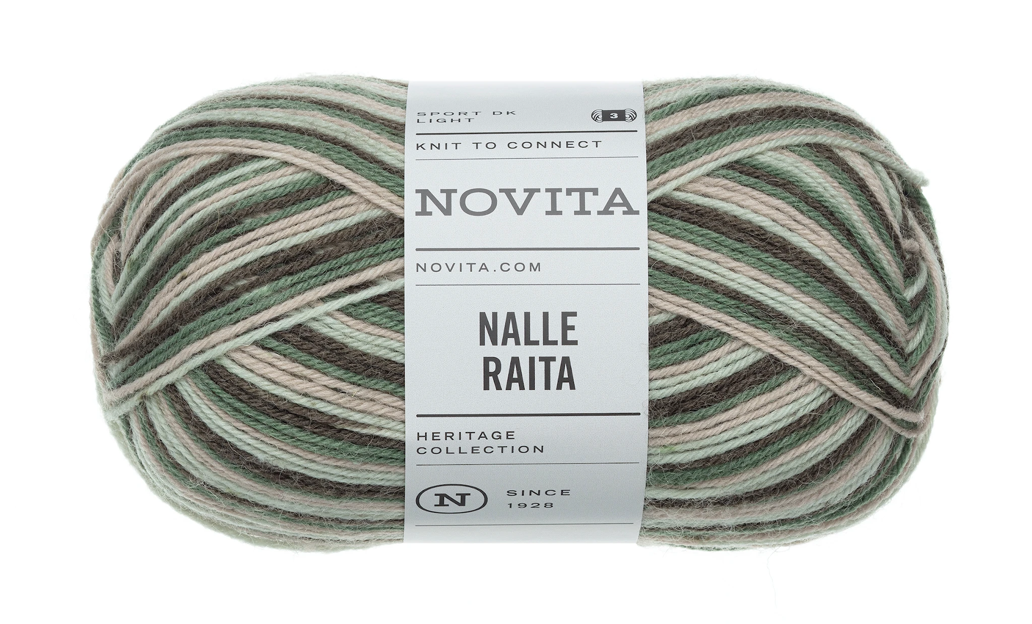 Produktbild för Novita  Nalle Raita Garn Ullmix 100g Novita