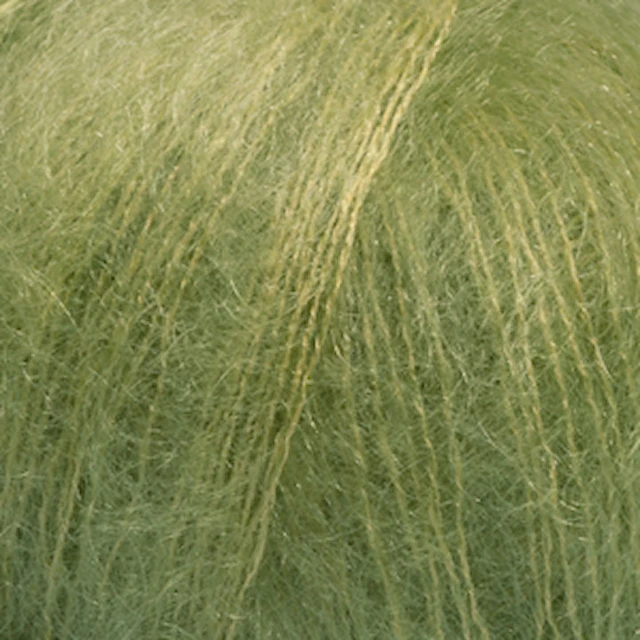 Kid- Silk Uni Color Garn Mohair Silke 25 g äppelgrön 18 Drops