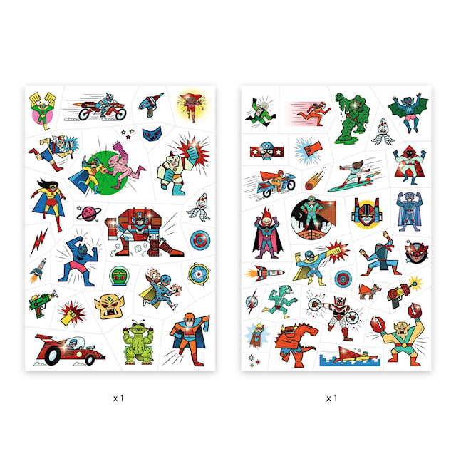 Produktbild 2 för Tatueringar Superhjältar 50-pack Djeco