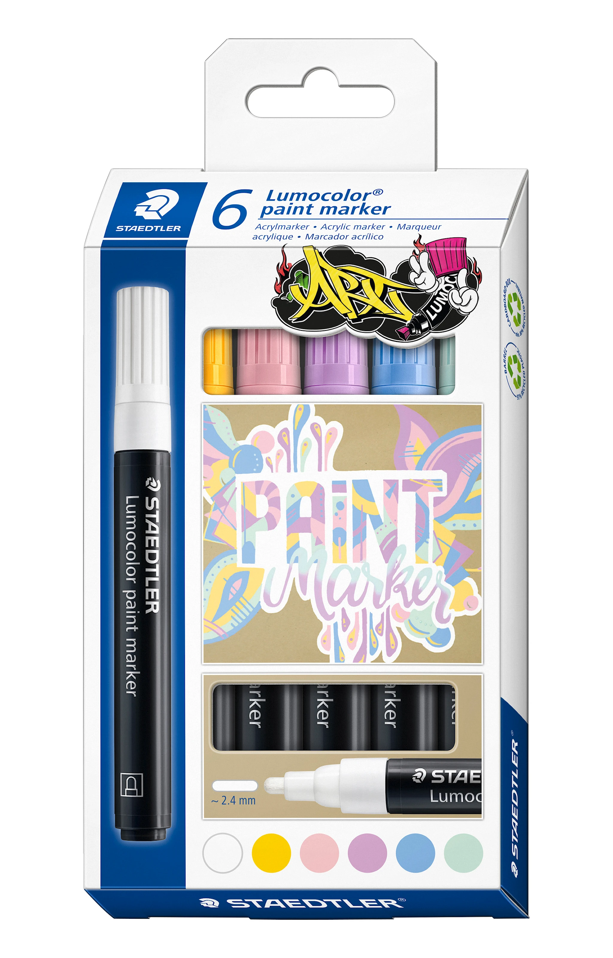 Produktbilde for Lumocolor Fargemarkere 6-pakning Staedtler