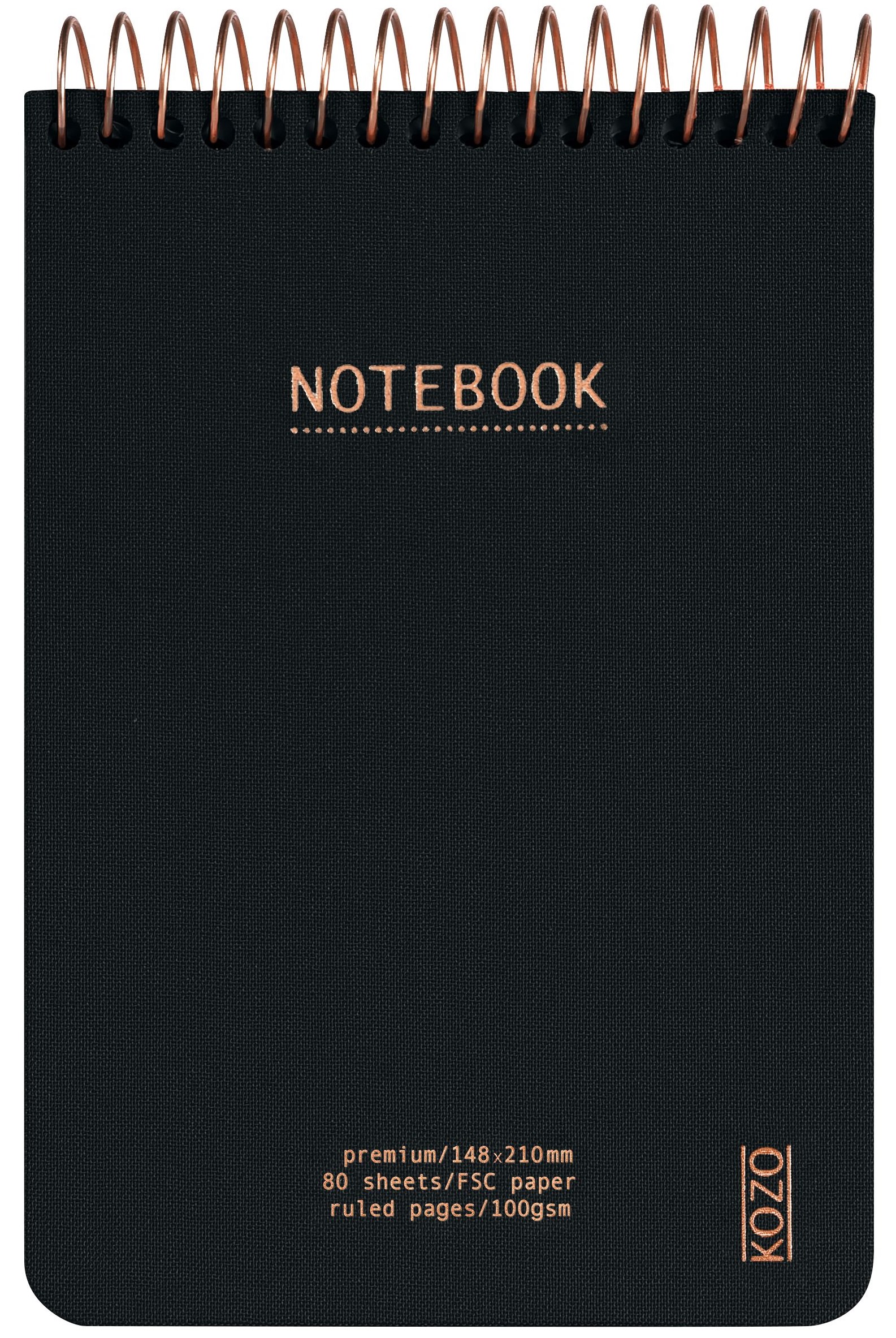 Anteckningsblock A6 Premium Black KOZO