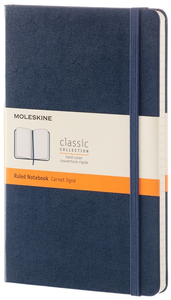Antecknignsbok Classic Hard Linjerad Large Sapphire Blue Moleskine