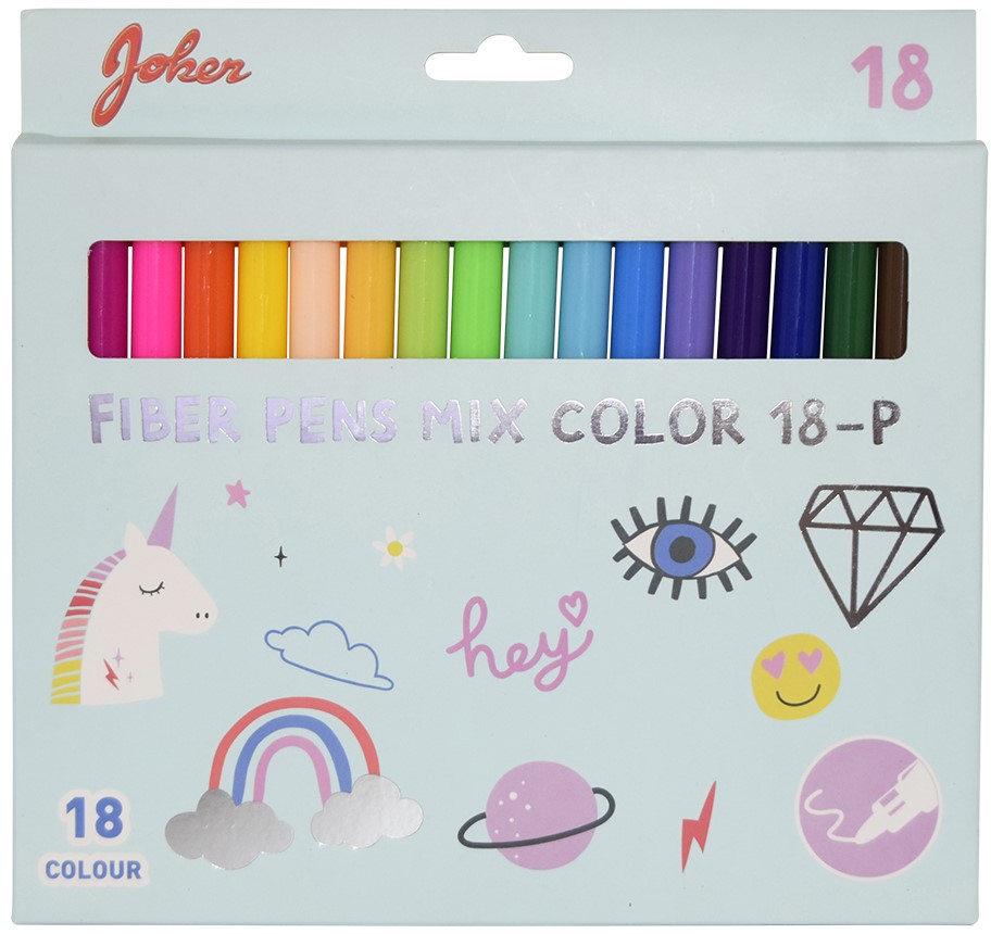Tuschpennor Fina 18-pack