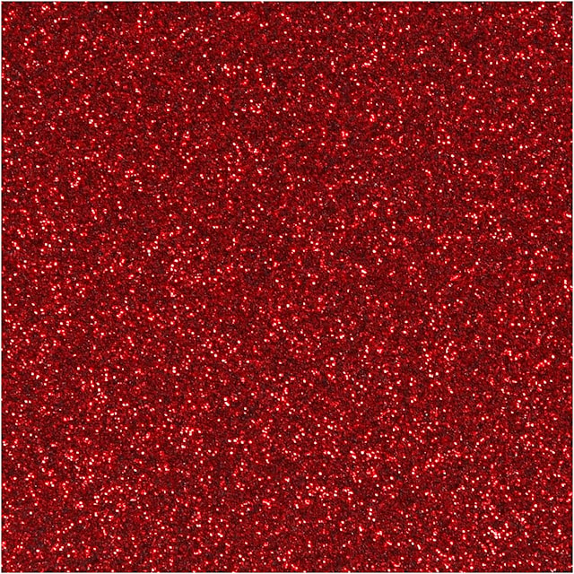 Produktbild 1 för Stryktyg Iron-on A5 Röd Glitter 1 ark