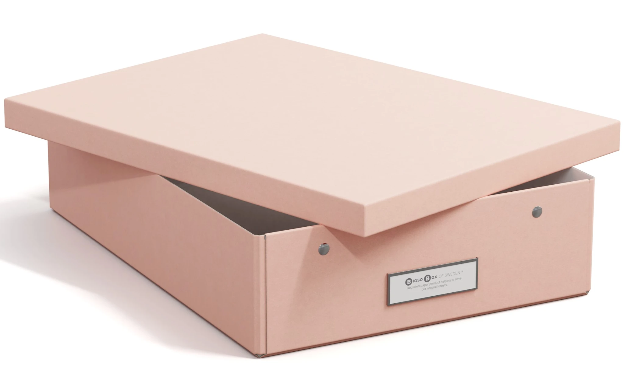 Produktbilde for Oppbevaringsboks Kleo A4 Dusty Pink Bigso Box of Sweden