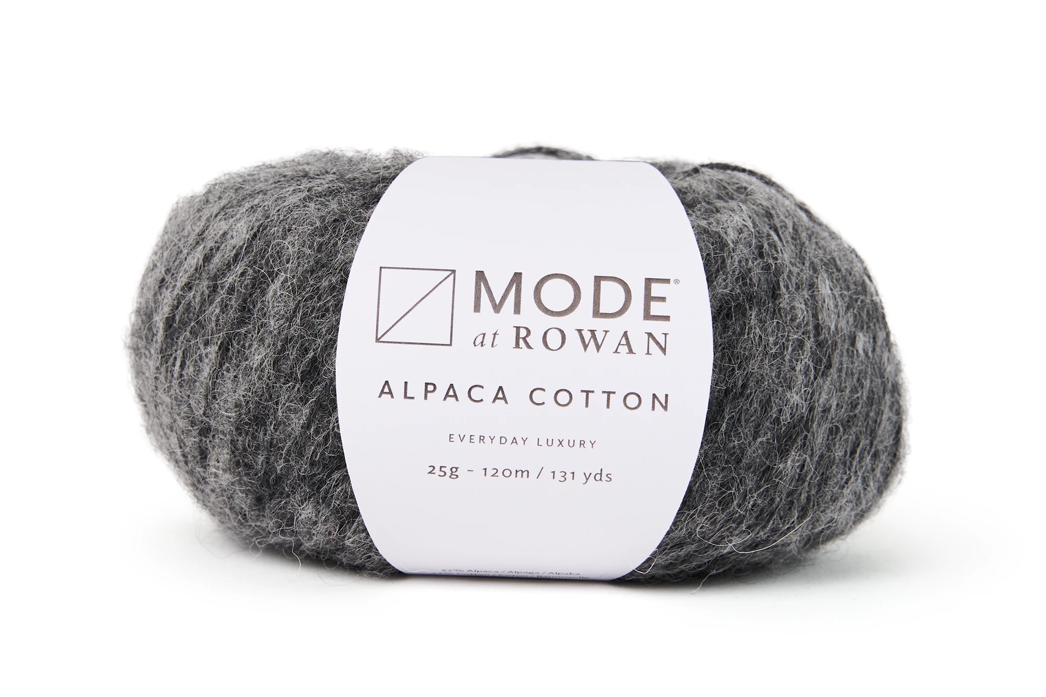 Tuotekuva ille Alpaca Cotton sekoitelanka, 50 gr Charcoal Melange 012, Mode at Rowan