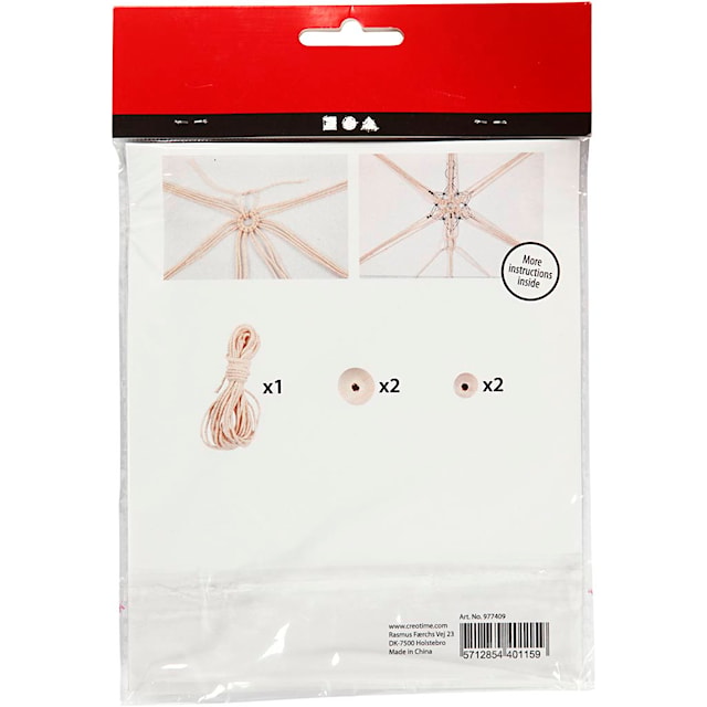 Produktbild 3 för Pyssla Snöflinga i makramé 10cm 2-pack Creativ Company