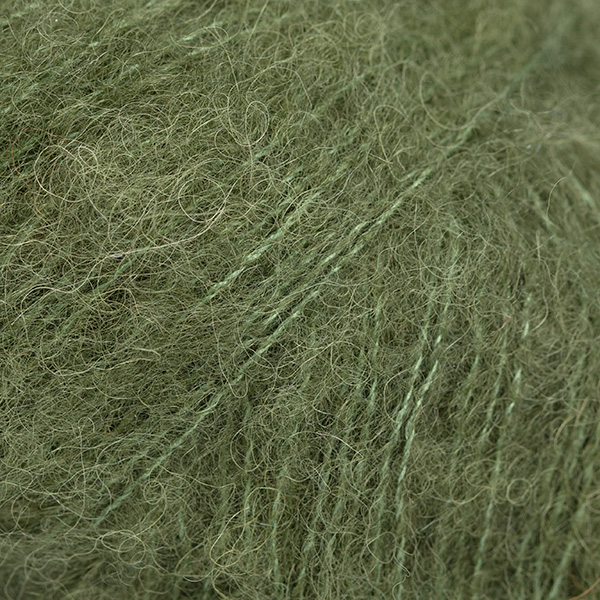 Brushed Alpaca Silk Uni Colour Garn 25 g Moss green 32 Drops