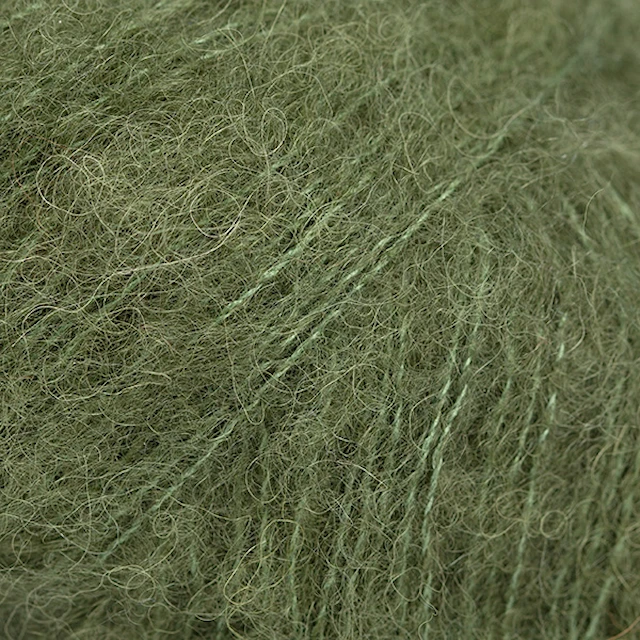 Brushed Alpaca Silk Uni Colour Garn 25 g Moss green 32 Drops