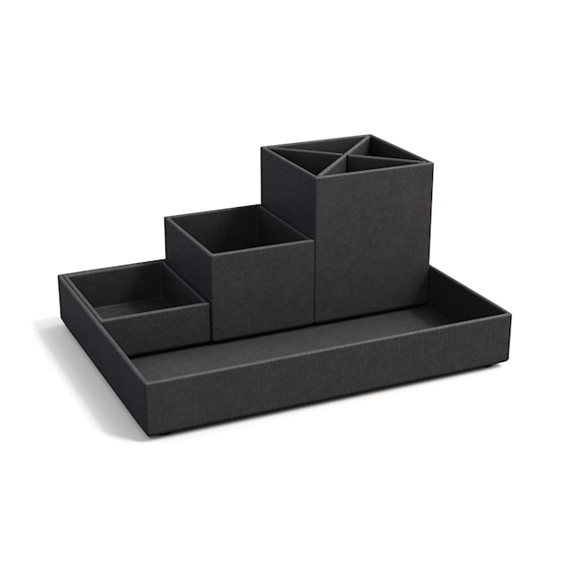 Produktbilde 5 for Skrivebordsoppbevaring 4 deler Black Bigso Box of Sweden