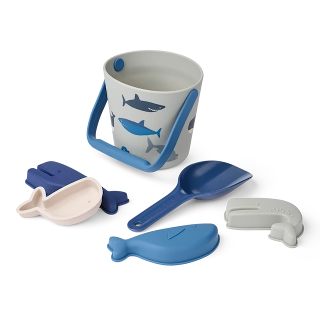 Gilma Shark Strandset Shark/Dove Blue Liewood
