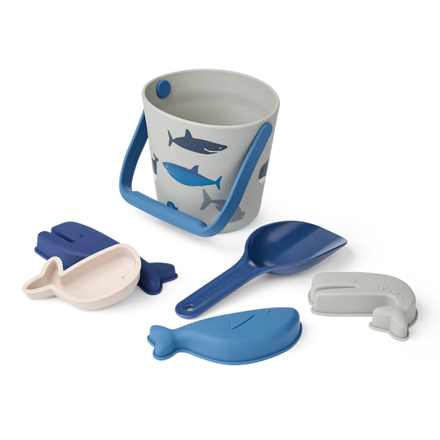 Tuotekuva 1 - Gilma Shark Strandset Shark/Dove Blue Liewood