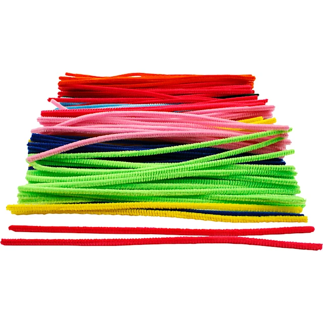 Piprensare 30 cm 6mm mixade färger 200-pack