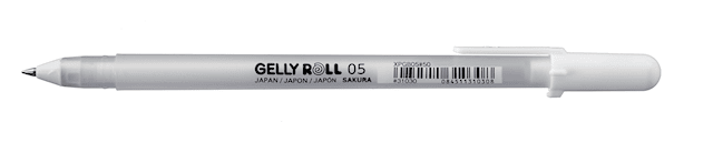 Tuotekuva 1 - Sakura Gelly Roll perusvalkoinen geelikynä 0,5 mm