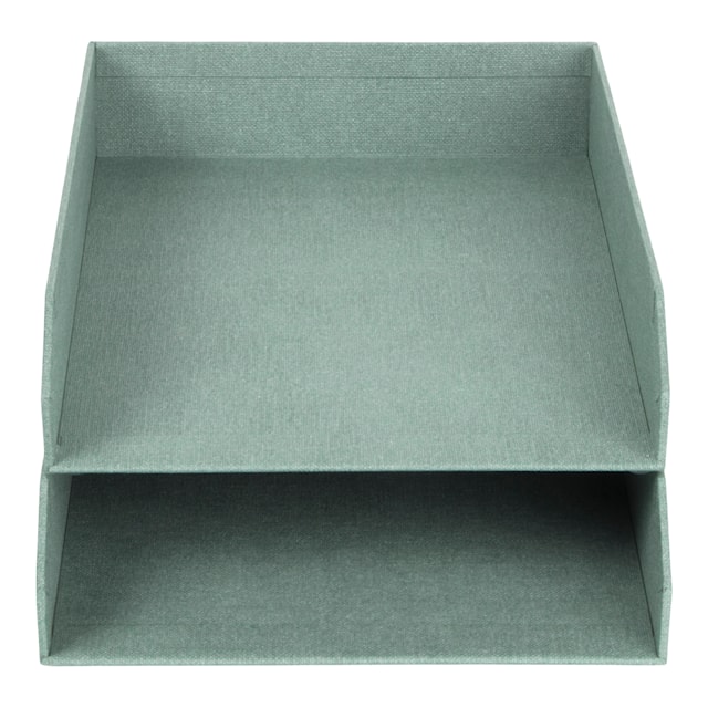 Tuotekuva 2 - Kirjakori Pinottava Soft Teal 2-pakkaus Bigso Box of Sweden