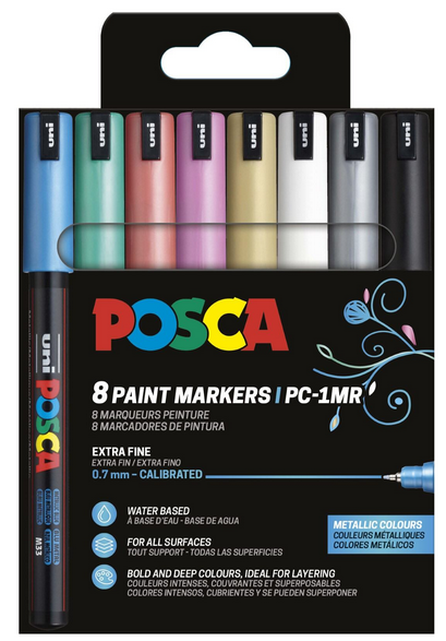 Posca Marker Set 8-p metallf&auml;rger