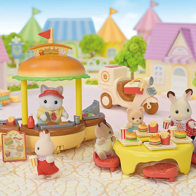 Hampurilaisvaunu hahmolla Sylvanian Families
