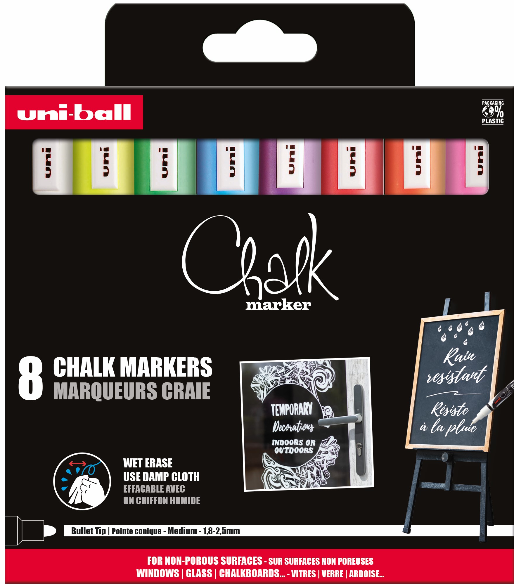 M&auml;rkpenna Chalk Marker PWE-5M 8-pack Posca