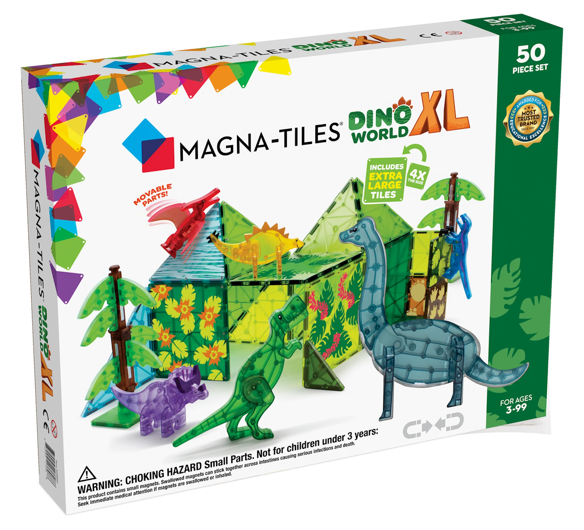 Tuotekuva ille Magna-Tiles Dino World XL, 50 kpl