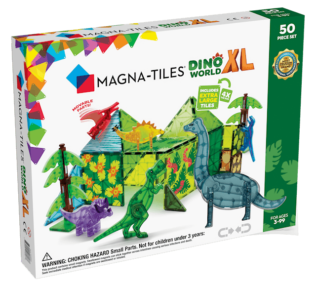 Tuotekuva 1 - Magna-Tiles Dino World XL, 50 kpl