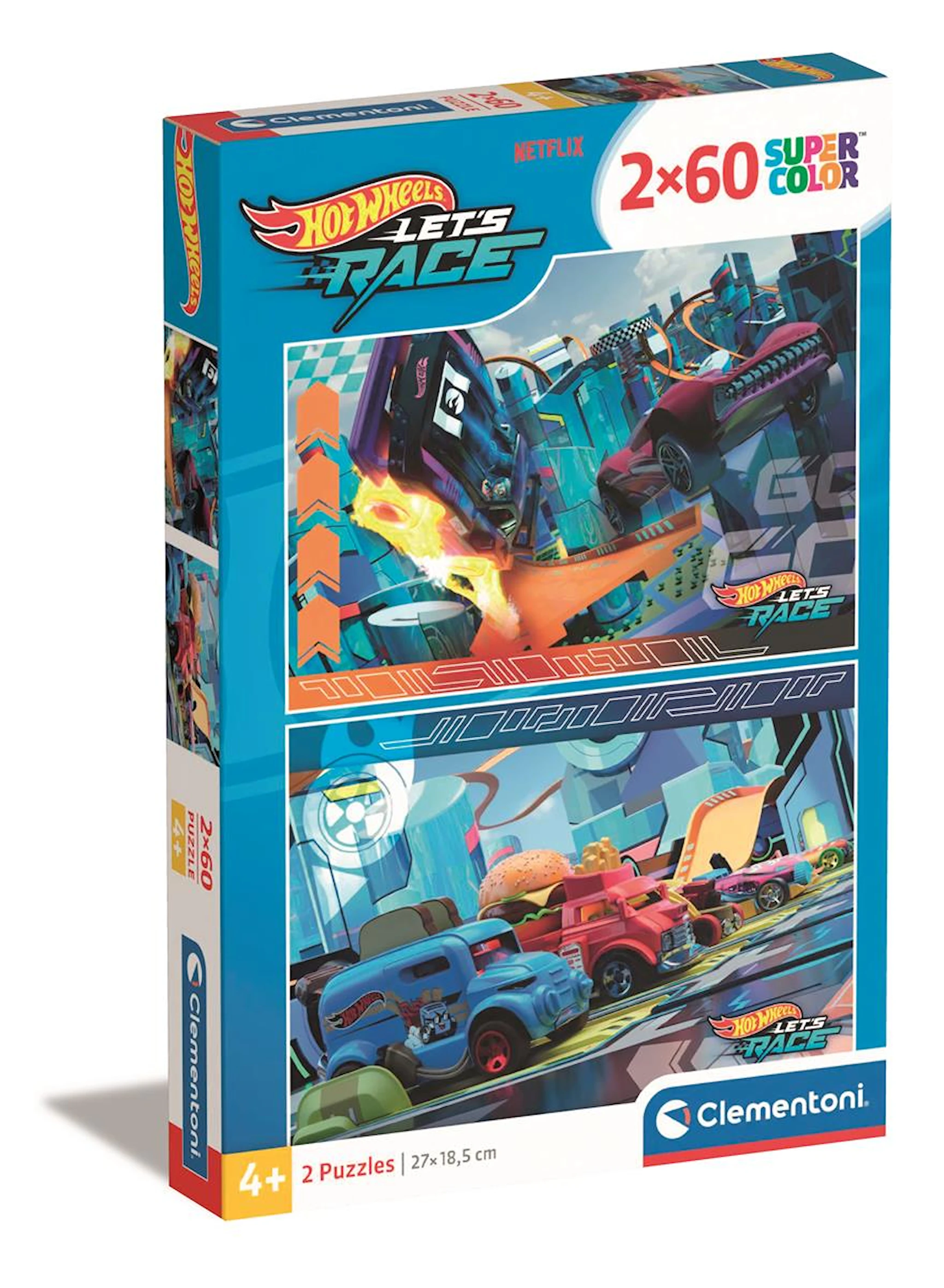Tuotekuva ille Palapelit 2x60 palaa Hotwheels, Clementoni