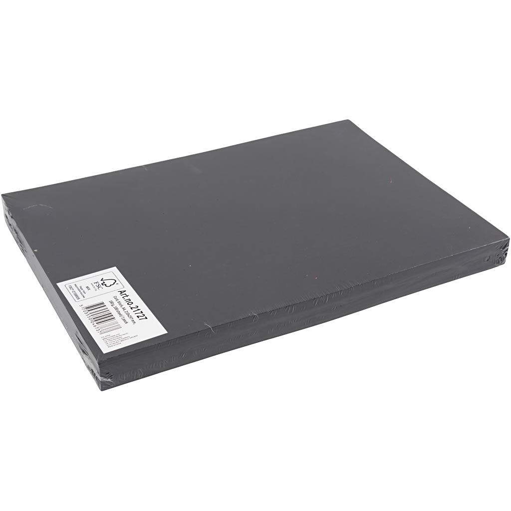Färgad Kartong, Svart A4 180g 100-pack