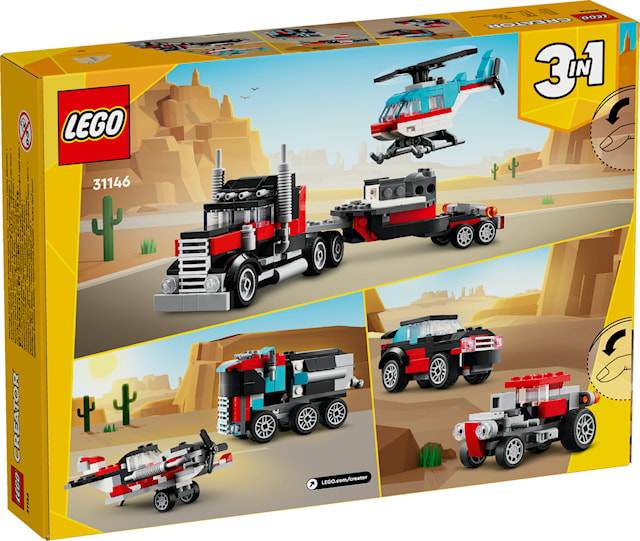 Produktbild 3 för Flakbil med helikopter LEGO® Creator (31146)