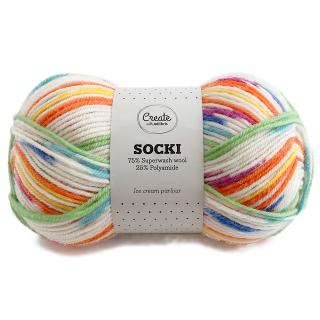 Socki Garn Ullmix 100 g Ice Cream Parlour B046 Adlibris