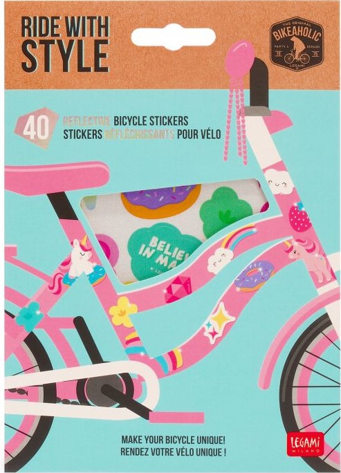 Reflexklistermärken Unicorn för cykel 40-pack Legami