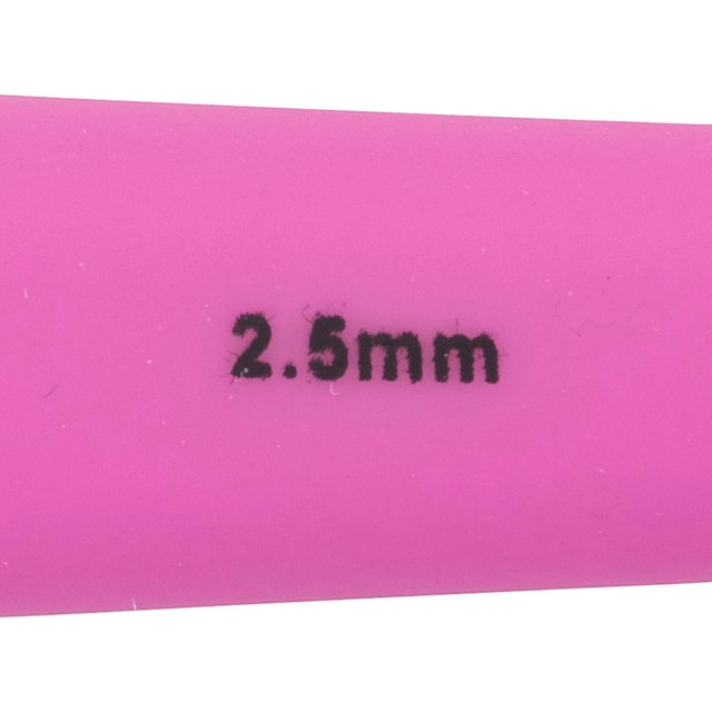 Tuotekuva 4 - Virkkuukoukku, nro 2,5, Pit. 13,3 cm, koko 2,5 mm, vaaleanpunainen, 1 kpl
