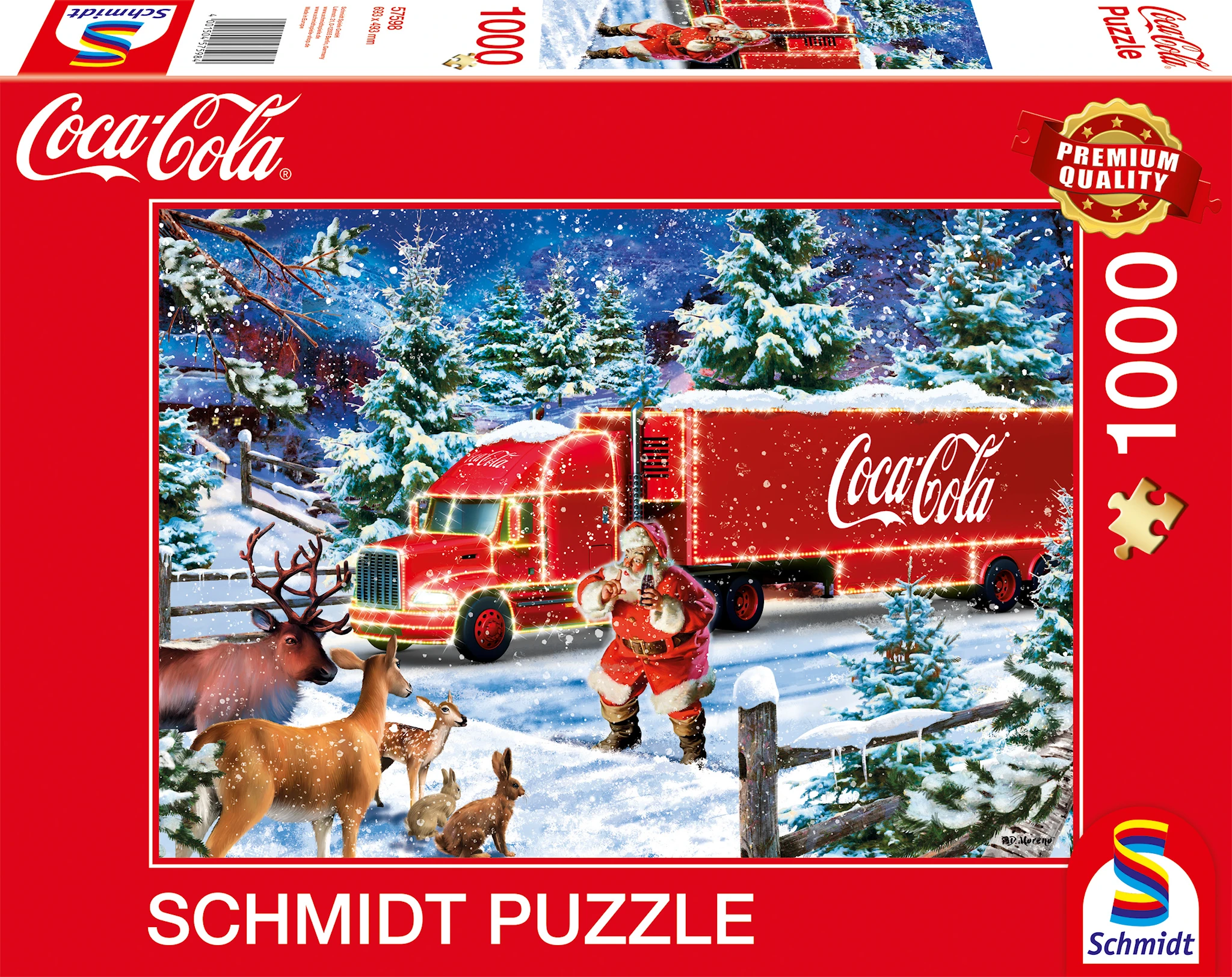 Produktbild för Pussel Coca Cola Christmas Truck 1000 bitar, Schmidt
