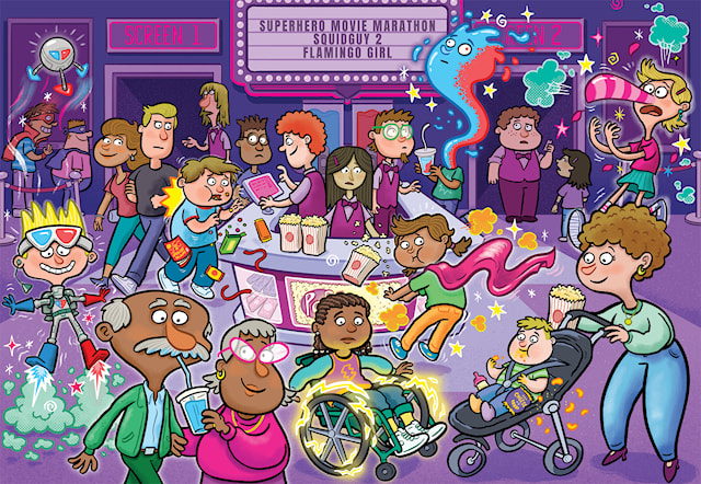 Produktbilde 2 for Wasgij Junior 2 - Popcorn Power - Up! Pussel 240 bitar