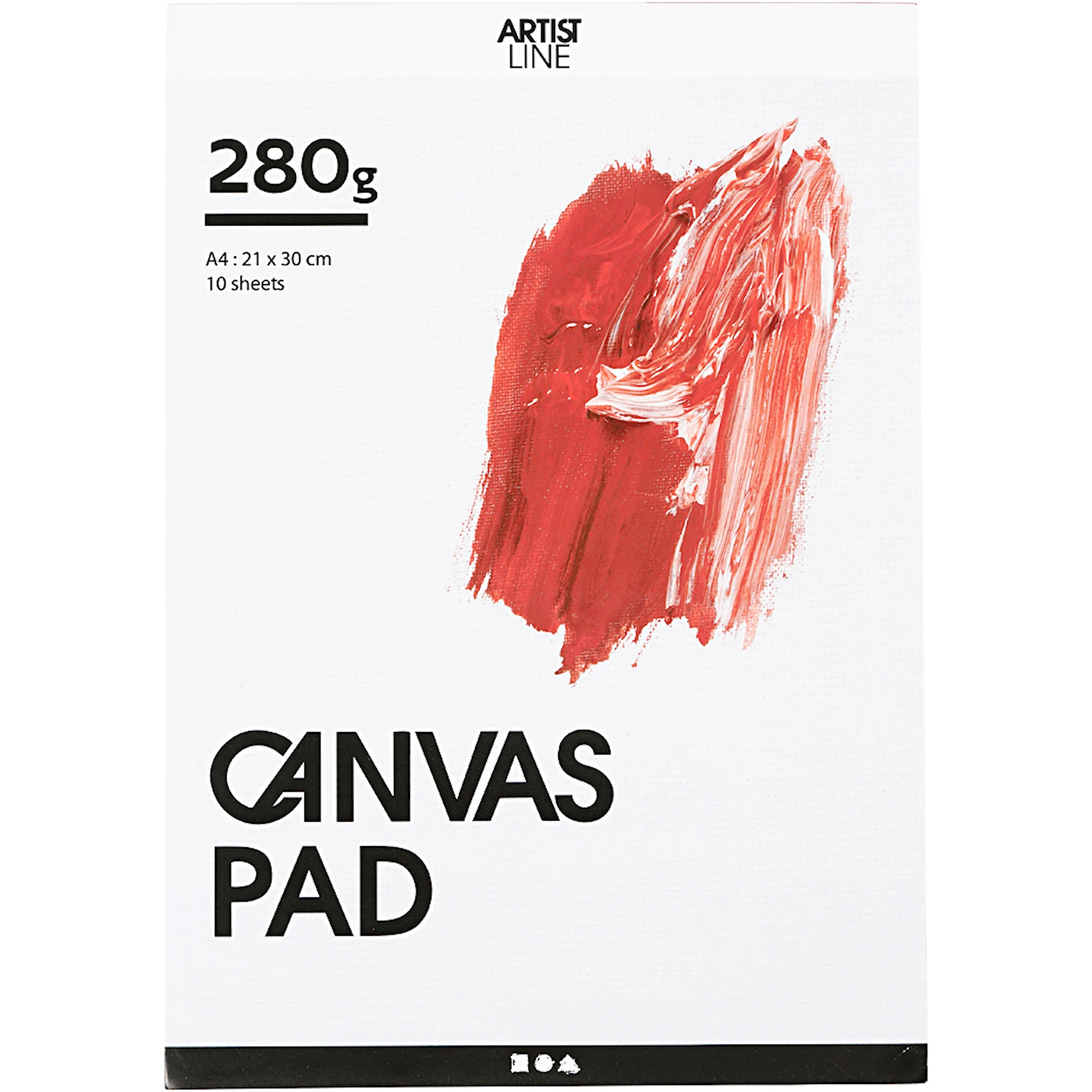 Tuotekuva ille Canvaslehtiö, A4, arkki 210x297 mm, 280 g, valkoinen, 10 ark/ 1 kpl