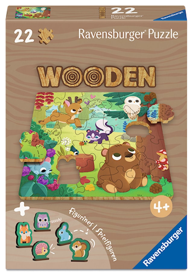 Produktbild 1 för Forest Animals Träpussel 22 Bitar Ravensburger