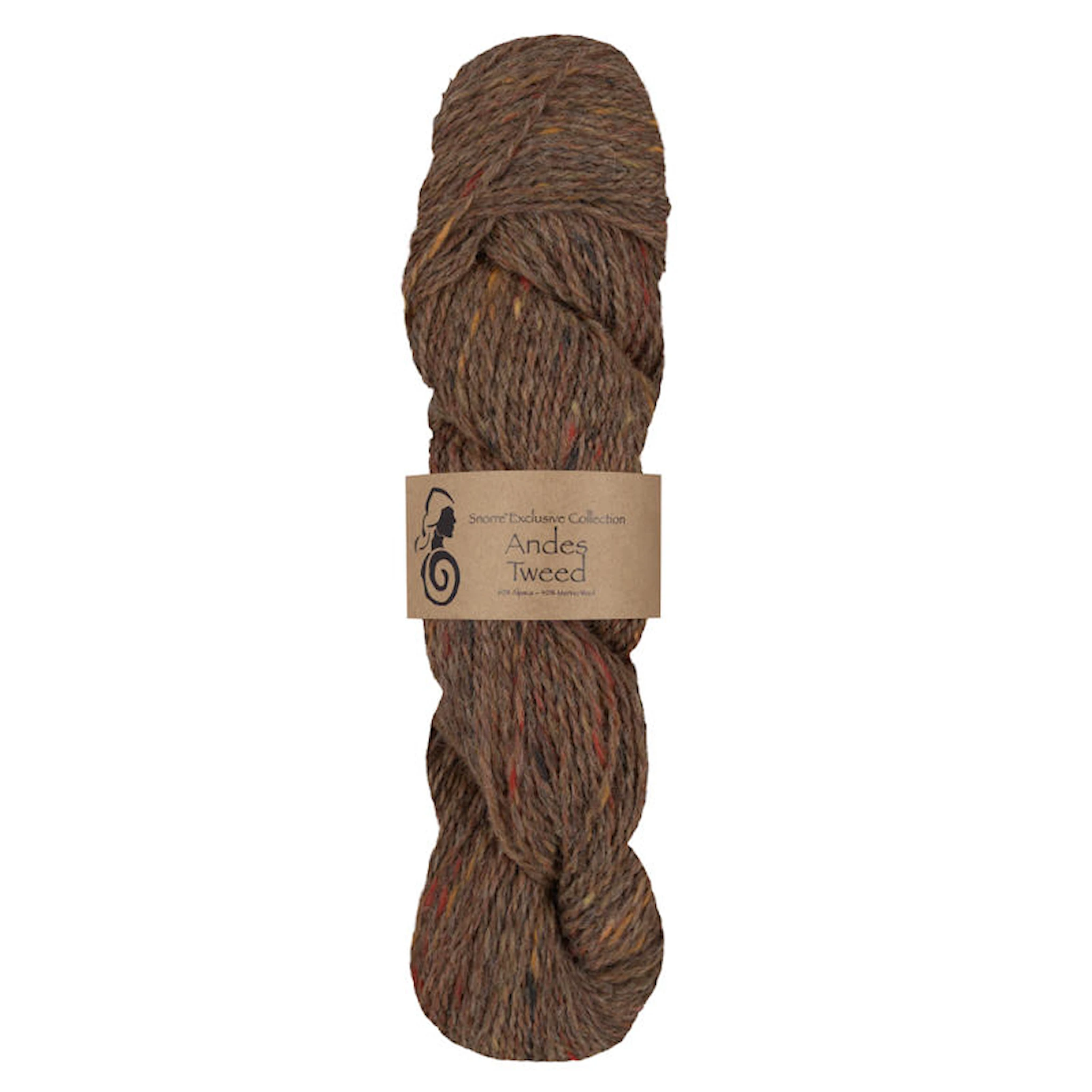 Produktbild för Andes Tweed Alpacka, ull 50 gr Ockergul 245, Viking Snorre