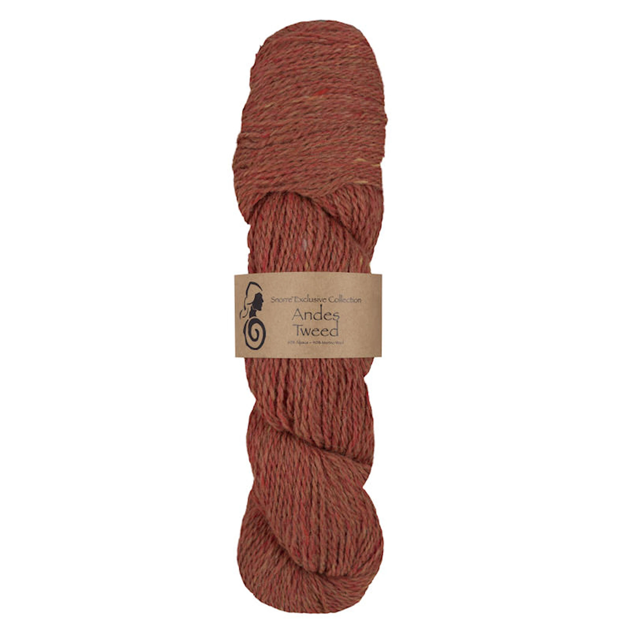 Tuotekuva ille Andes Tweed alpakka, villa 50 g Ruosteenpunainen 253, Viking Snorre