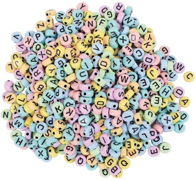 Bokstavspärlor Pastell 750-p, Playbox