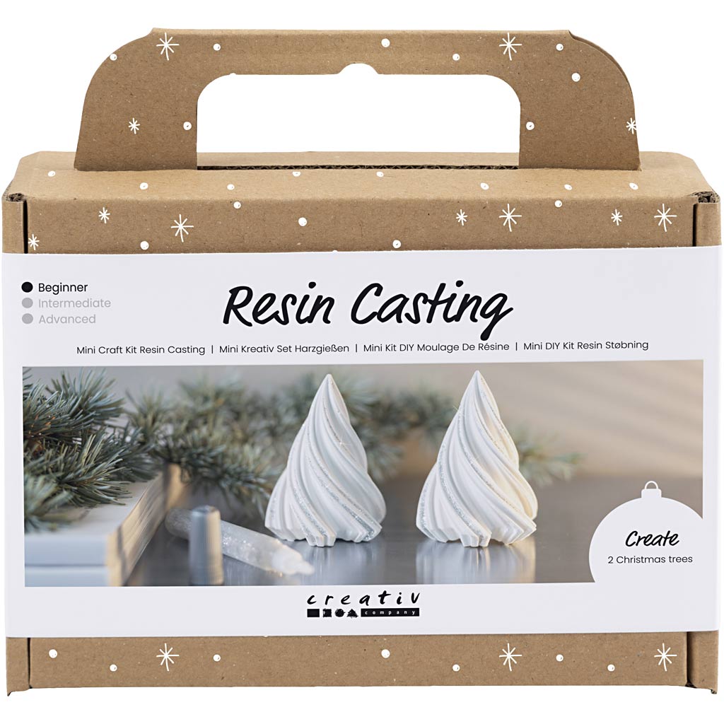 DIY Kit Gjut Julgranar med glitter Creativ Company