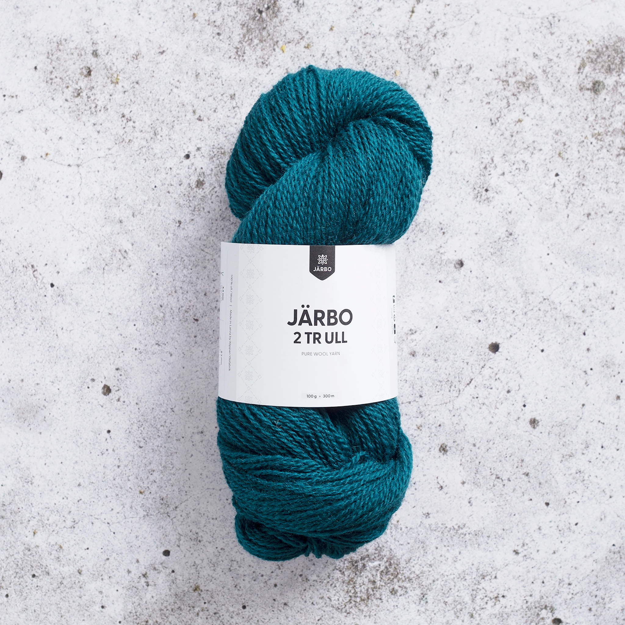 Produktbild för 2tr Ull 100 g Evening Turquoise (74140) Järbo
