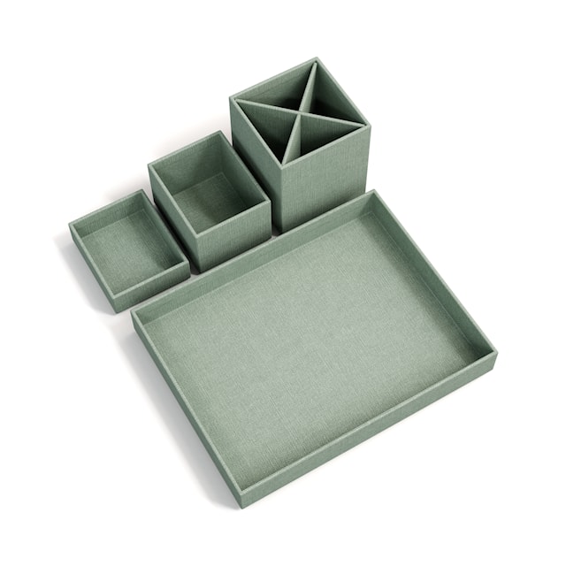 Produktbild 4 för Skrivbordsförvaring 4 delar Soft Teal Bigso Box of Sweden
