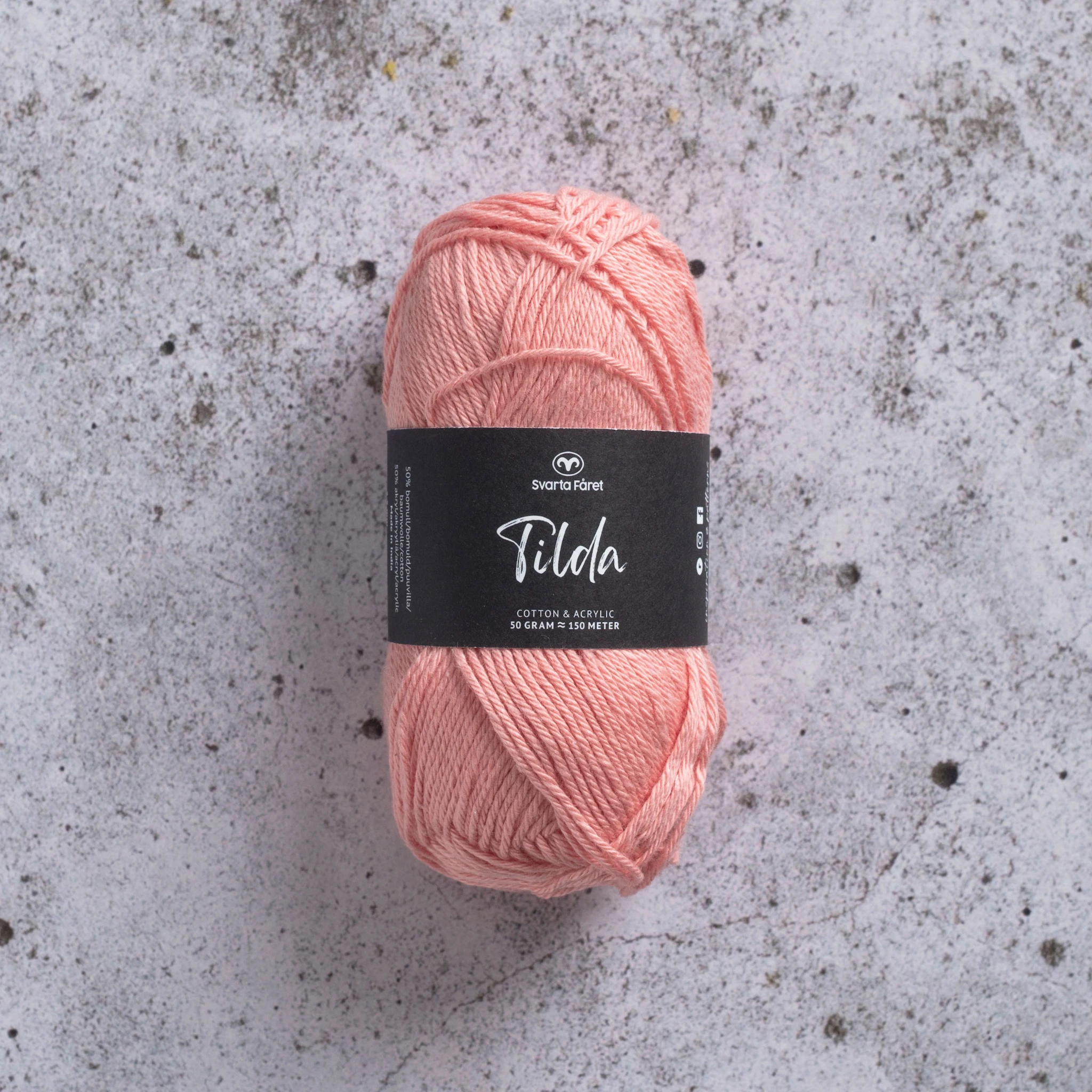 Tuotekuva ille Tilda Lanka Puuvillasekoite 50g Svarta Fåret