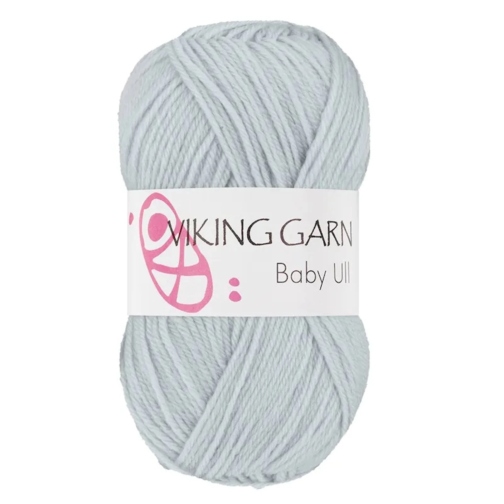 Produktbild för Baby Ull Garn Merinoull 50 g Ljus gråblå 367 Viking Garn