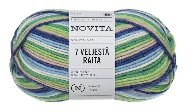 7 Bröder Raita Garn Ullmix 100g Finlandsblue 975) Novita