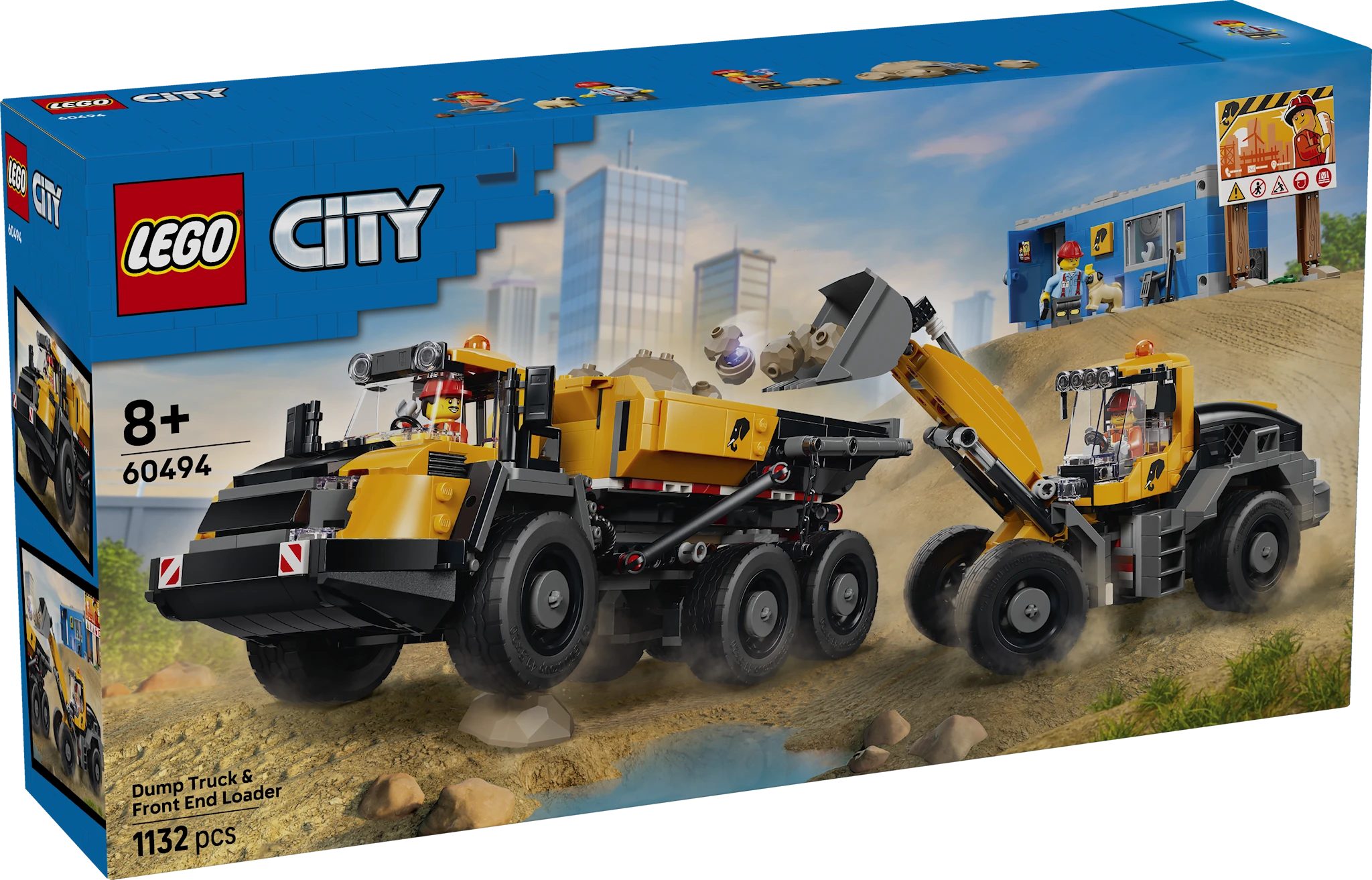 Tuotekuva ille Kippiauto ja etukuormaaja LEGO® City (60494)