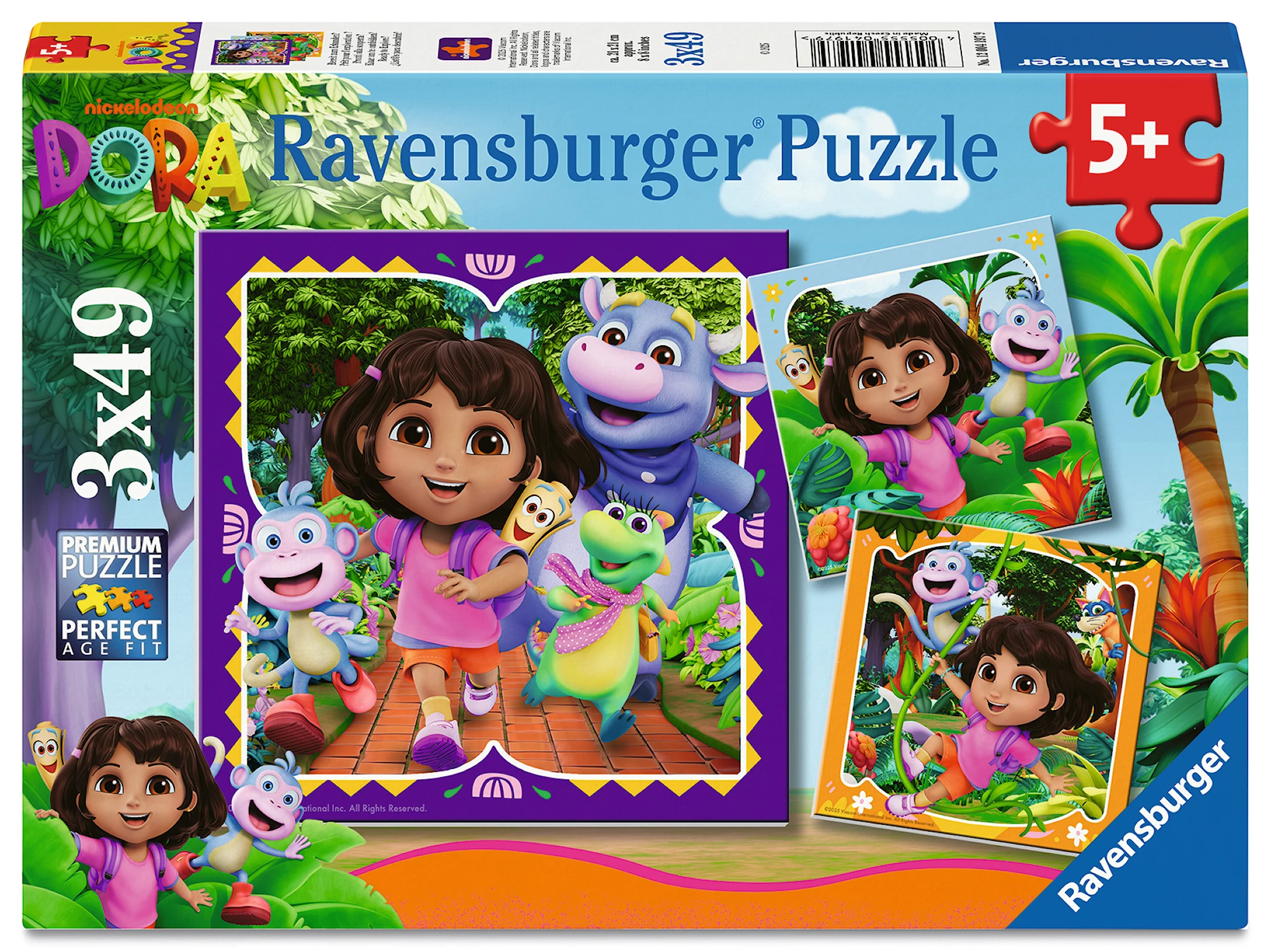Produktbild för Dora Utforskaren Pussel 3x49 Bitar Ravensburger