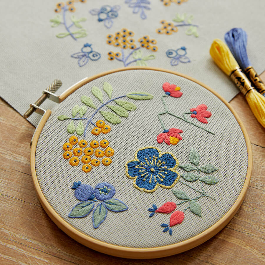 Broderikit med 2 fruktmotiv DMC Mindfulness