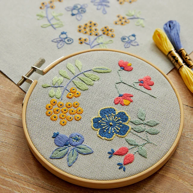 Broderikit med 2 fruktmotiv DMC Mindfulness